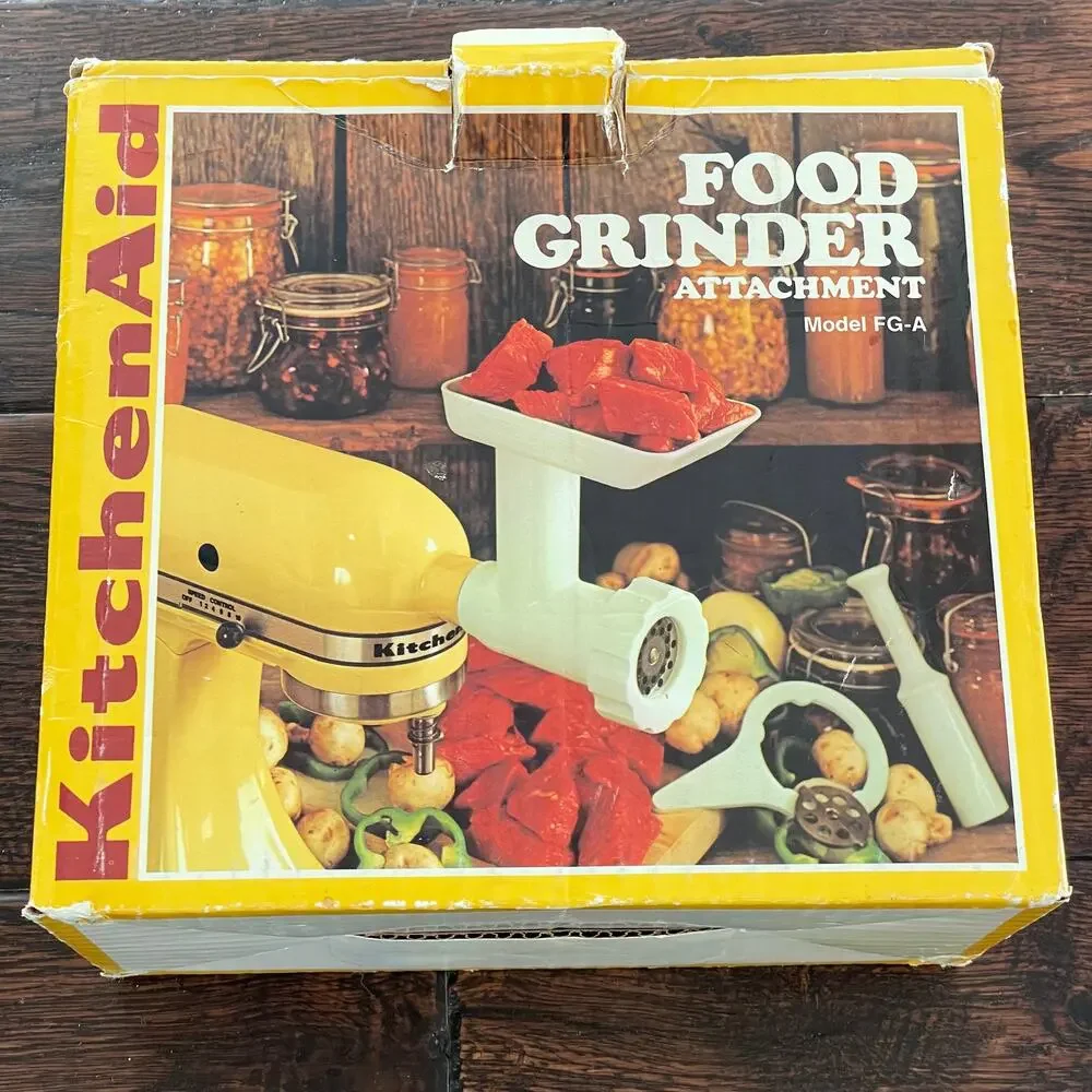 KitchenAid Food Grinder Attachment Model FG-A Vintage w Box READ FLAWED